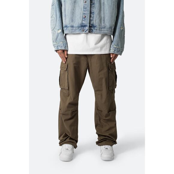 MNML Oversized Cargo Pants NWT Mens Size 38 Green Baggy Casual